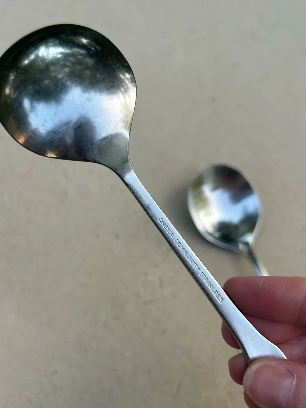 Oneida Patrick Henry Set of 2 Gumbo Round Soup Spoons